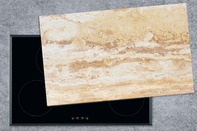Herdabdeckplatte - 85x52 cm - Marmor - Sand - Textur
