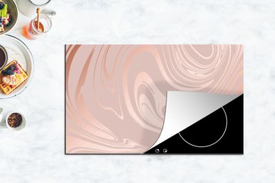 Herdabdeckplatte - 85x52 cm - Marmor - Roségold - Luxus