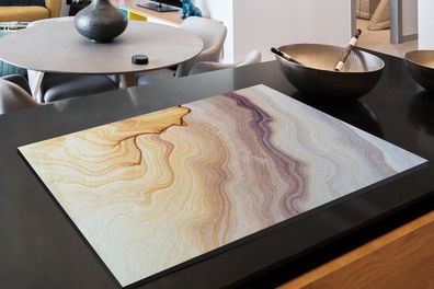 Herdabdeckplatte - 90x52 cm - Marmor - Textur - Sandstein