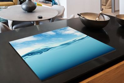Herdabdeckplatte - 70x52 cm - Meer - Wolken - Blau