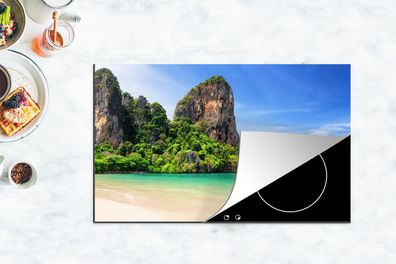 Herdabdeckplatte - 90x52 cm - Strand - Meer - Thailand - Boot