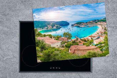 Herdabdeckplatte - 70x52 cm - Strand - Meer - Mallorca - Spanien