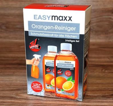 3-er Set Orangen Universalreiniger Konzentrat von EASYmaxx Reinigungsmittel NEU