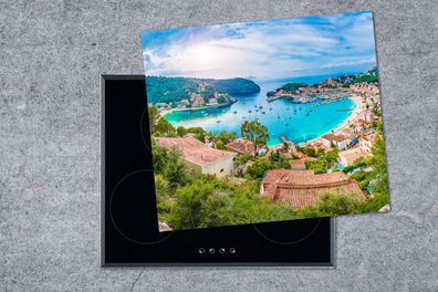 Herdabdeckplatte - 75x52 cm - Strand - Meer - Mallorca - Spanien
