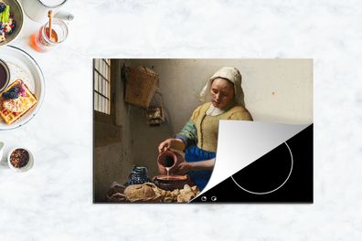 Herdabdeckplatte - 80x52 cm - Das Milchmädchen - Johannes Vermeer