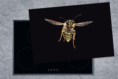 Herdabdeckplatte - 78x52 cm - Wespe - Insekten - Porträt