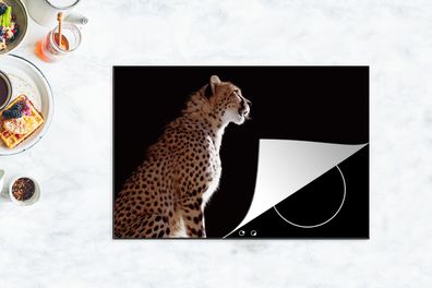 Herdabdeckplatte - 78x52 cm - Gepard - Tiere - Licht