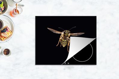 Herdabdeckplatte - 65x52 cm - Wespe - Insekten - Porträt