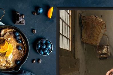 Herdabdeckplatte - 78x52 cm - Das Milchmädchen - Johannes Vermeer