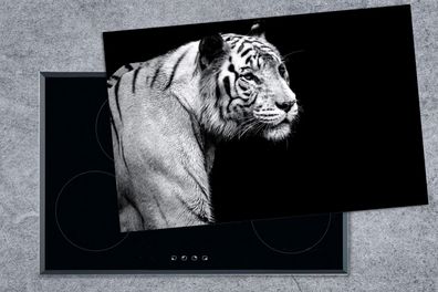 Herdabdeckplatte - 80x52 cm - Tiger - Wilde Tiere - Licht