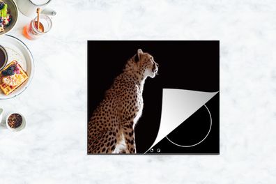 Herdabdeckplatte - 75x52 cm - Gepard - Tiere - Licht