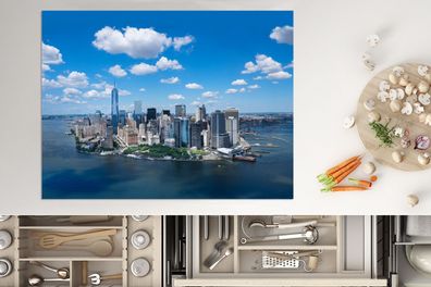 Herdabdeckplatte - 70x52 cm - New York - Manhattan - Skyline