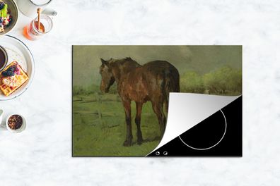 Herdabdeckplatte - 80x52 cm - Pferd - Gemälde von Anton Mauve