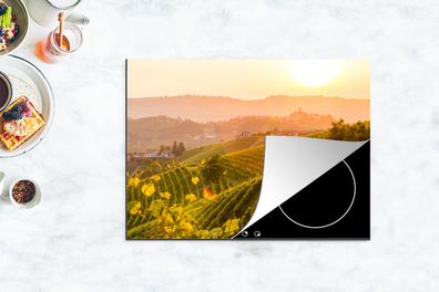 Herdabdeckplatte - 70x52 cm - Italien - Weinberg - Sonne