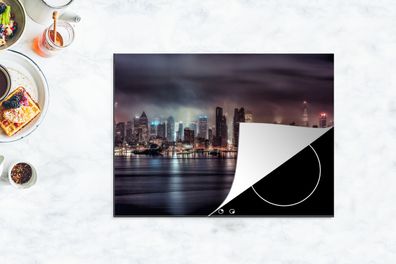 Herdabdeckplatte - 70x52 cm - New York - Sturm - Skyline