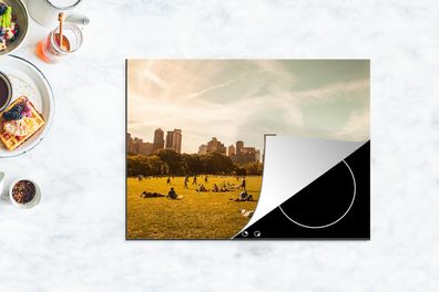 Herdabdeckplatte - 70x52 cm - New York - Central Park - Frühling