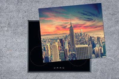 Herdabdeckplatte - 75x52 cm - New York - Manhattan - Empire State Building