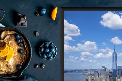 Herdabdeckplatte - 78x52 cm - New York - Manhattan - Skyline