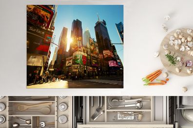 Herdabdeckplatte - 75x52 cm - New York - Amerika - Werbeschild