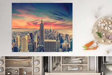Herdabdeckplatte - 65x52 cm - New York - Manhattan - Empire State Building