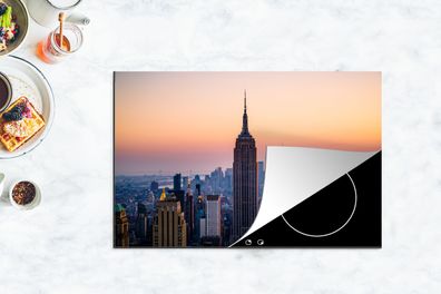 Herdabdeckplatte - 80x52 cm - Skyline mit dem Empire State Building in New York