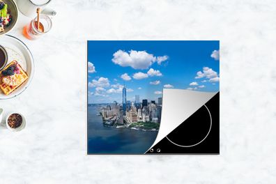 Herdabdeckplatte - 60x52 cm - New York - Manhattan - Skyline