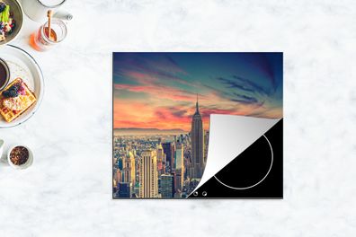 Herdabdeckplatte - 60x52 cm - New York - Manhattan - Empire State Building