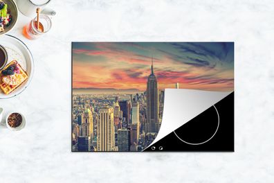 Herdabdeckplatte - 78x52 cm - New York - Manhattan - Empire State Building
