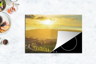 Herdabdeckplatte - 78x52 cm - Toskana - Sonne - Italien