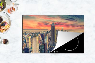 Herdabdeckplatte - 85x52 cm - New York - Manhattan - Empire State Building