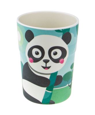 Bunter personalisierter Namens Kinderbecher Panda