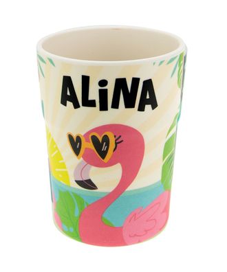 Bunter personalisierter Namens Kinderbecher mit Namen Alina