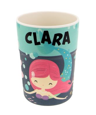 Bunter personalisierter Namens Kinderbecher mit Namen Clara