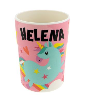 Bunter personalisierter Namens Kinderbecher mit Namen Helena
