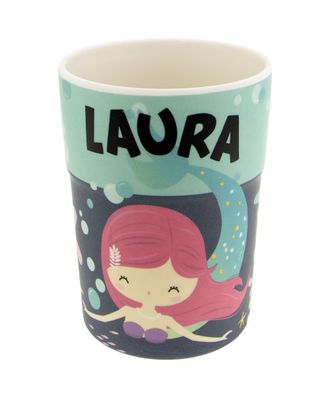 Bunter personalisierter Namens Kinderbecher mit Namen Laura