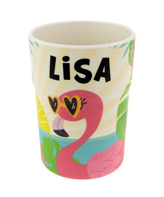Bunter personalisierter Namens Kinderbecher mit Namen Lisa