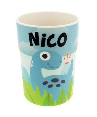 Bunter personalisierter Namens Kinderbecher mit Namen Nico