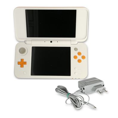 Original Nintendo New 2DS XL Konsole in Weiß Orange #27A + original Ladekabel - ...