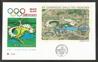 FDC BRD Olympische Spiele München 1972 Block 7 12134