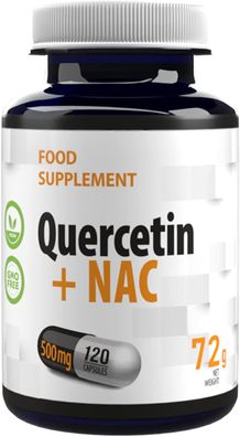 Hepatica Quercetin + NAC(N-Acetyl Cysteine) Complex 500mg 120 Veg. Capsules