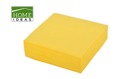 2500 Servietten gelb 33x33cm 3-lagig 1/4 Falz Papierserviette Papiertuch Deko