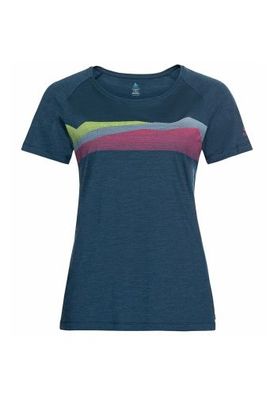 Odlo Damen Concord T-Shirt mit Saison-Print 551221 blau