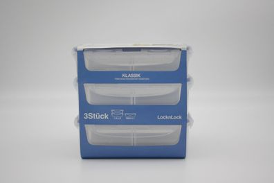 LocknLock 3er Set Frischhaltedosen mit Einsätzen Aufbewahrungsboxen Brotbox Brotdose