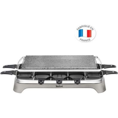 Tefal Elektrischer Raclette + Grill mit heißer Stein-Platte 10 Pfännchen