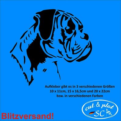 Deutscher Boxer Aufkleber Auto Hund Boxer Dog Sticker Autoaufkleber Tattoo CC9