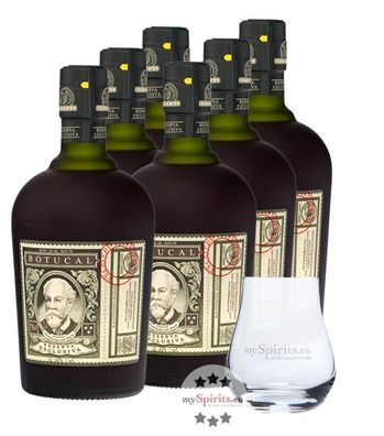 6 x Botucal Reserva Exclusiva Rum + Glas (40 % vol., 0,7 Liter) (40 % vol., hide)