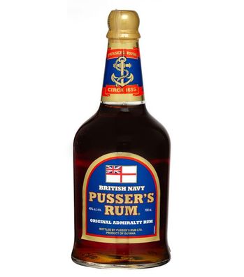 Pusser's British Navy Rum Original Admirality (, 0,7 Liter) (40 % Vol., hide)