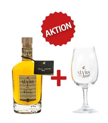 Slyrs Single Malt Whisky & Nosing-Glas (43 % vol., 0,35 Liter) (43 % vol., hide)