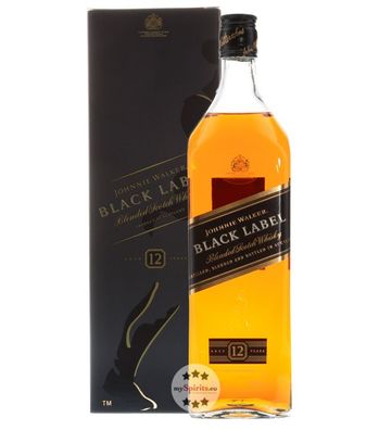 Johnnie Walker Black Label 12 Jahre Blended Scotch Whisky (40 % vol., 1,0 Liter) (40