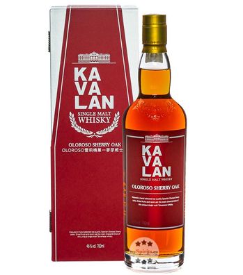 Kavalan Oloroso Sherry Oak Single Malt Whisky (46 % Vol., 0,7 Liter) (46 % Vol., hide